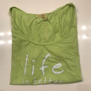 FLOWY NEON GREEN SHIRT